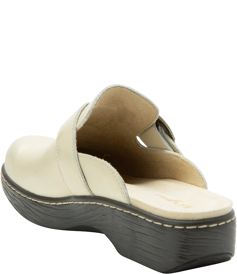Alegria Osmosis Leather Buckle Hardware Clogs