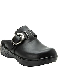 Alegria Osmosis Leather Buckle Hardware Clogs