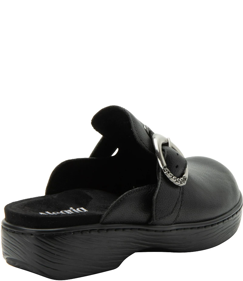 Alegria Osmosis Leather Buckle Hardware Clogs