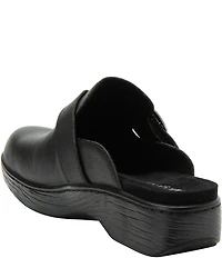 Alegria Osmosis Leather Buckle Hardware Clogs