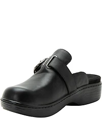 Alegria Osmosis Leather Buckle Hardware Clogs
