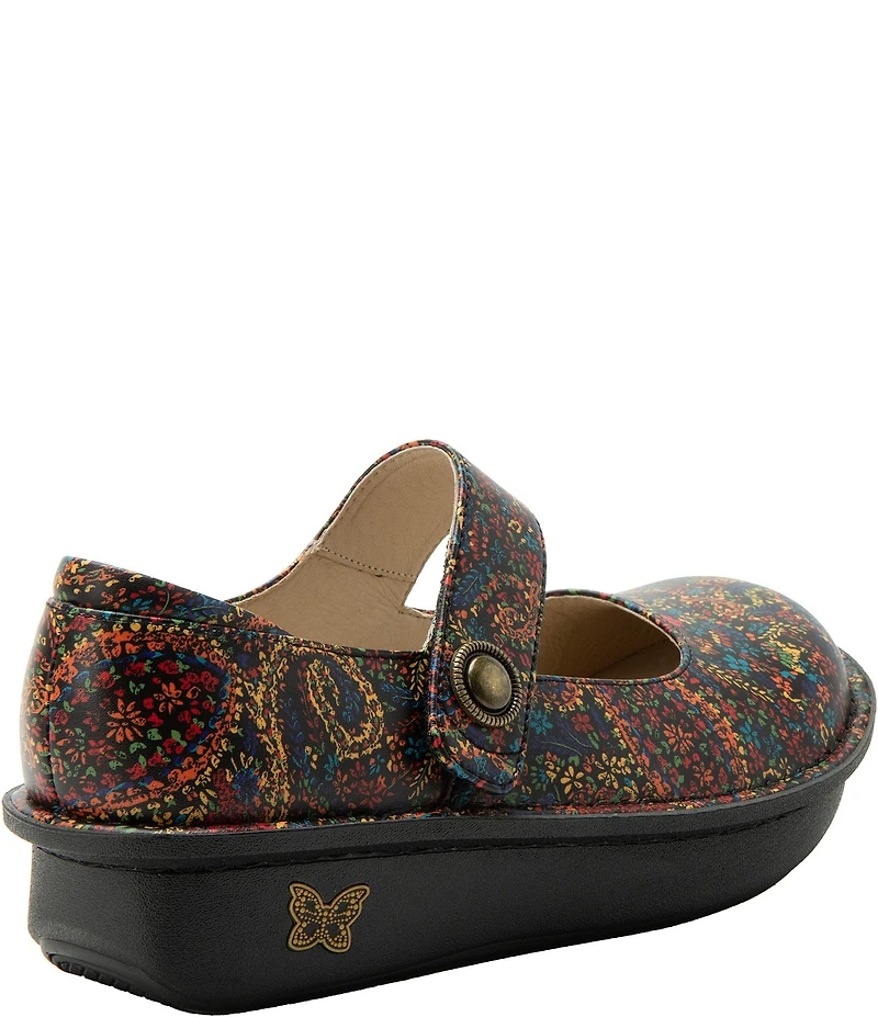 Alegria Paloma Bold and Beautiful Printed Leather Mary Jane Pumps