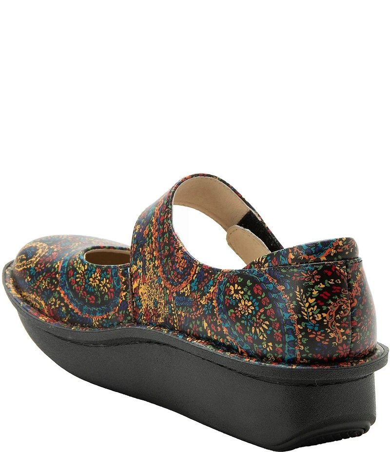 Alegria Paloma Bold and Beautiful Printed Leather Mary Jane Pumps