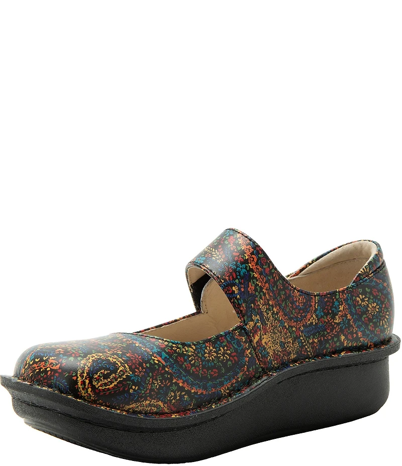 Alegria Paloma Bold and Beautiful Printed Leather Mary Jane Pumps