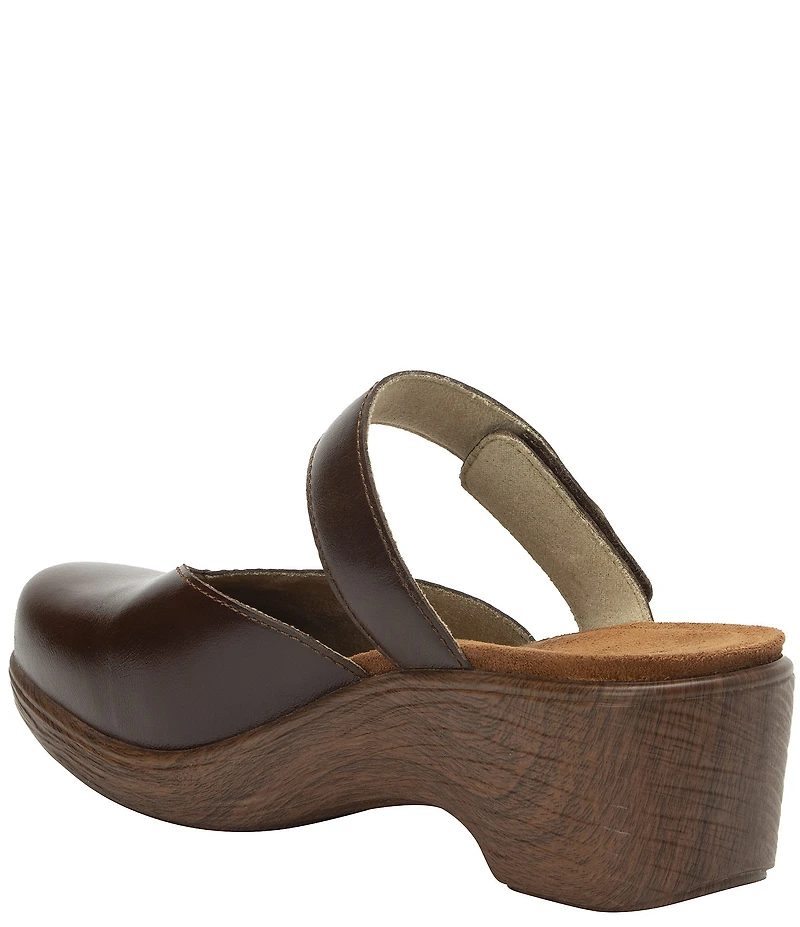 Alegria Sydni Leather Mary Jane Platform Slip On Clogs