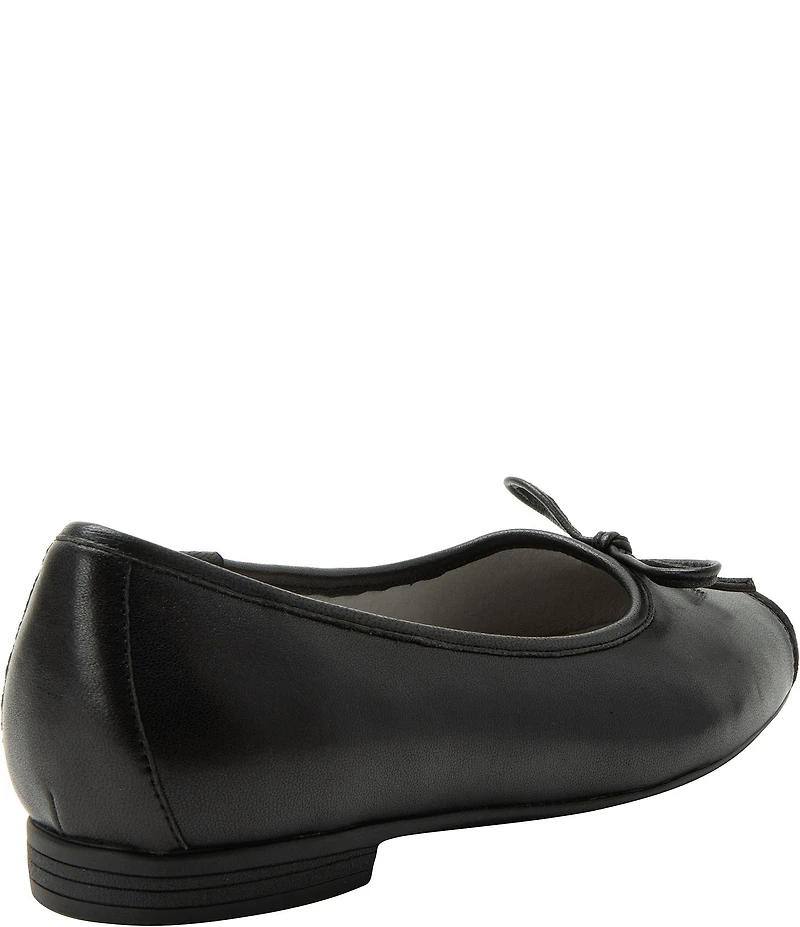 Alegria Tayla Leather Cap Toe Ballet Bow Flats