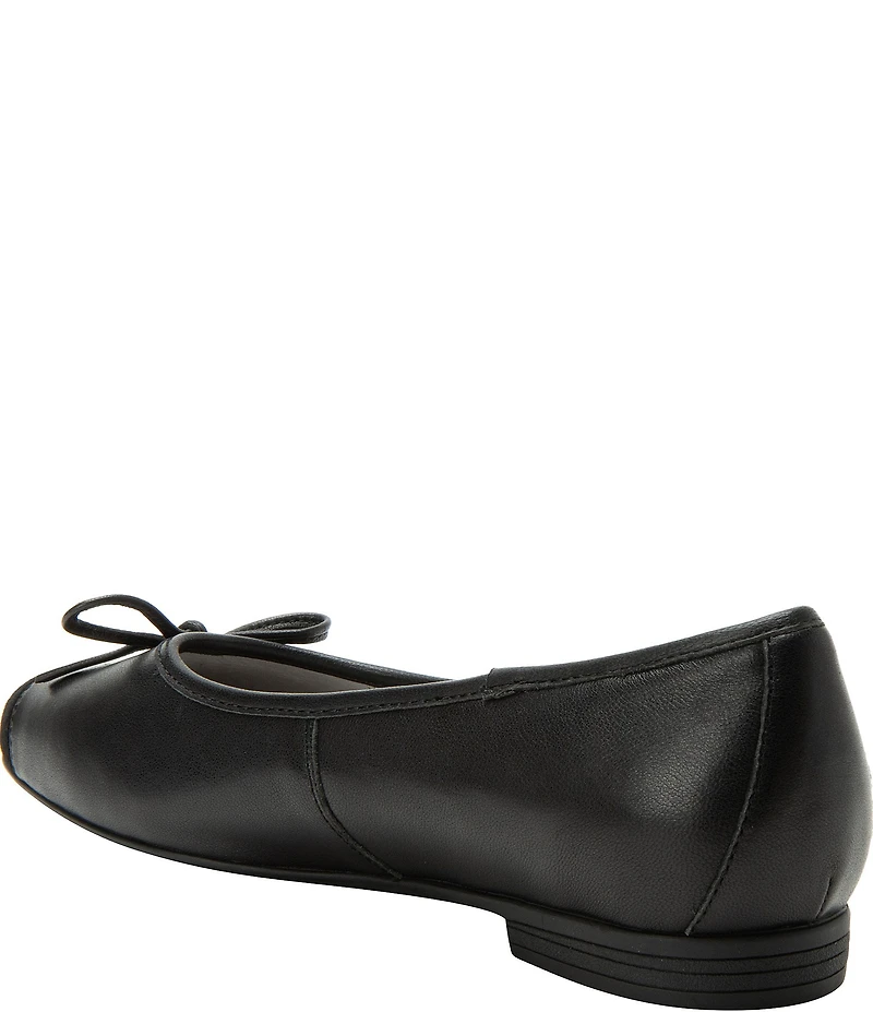 Alegria Tayla Leather Cap Toe Ballet Bow Flats