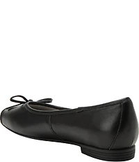 Alegria Tayla Leather Cap Toe Ballet Bow Flats