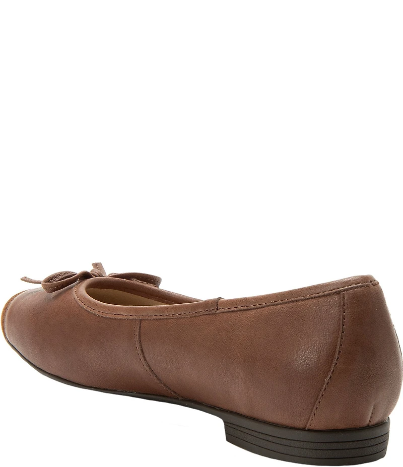 Alegria Tayla Leather Cap Toe Ballet Bow Flats