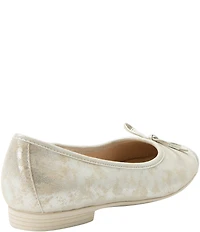 Alegria Tayla Suede Bow Detail Cap Toe Ballet Flats