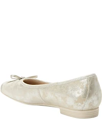 Alegria Tayla Suede Bow Detail Cap Toe Ballet Flats