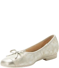 Alegria Tayla Suede Bow Detail Cap Toe Ballet Flats