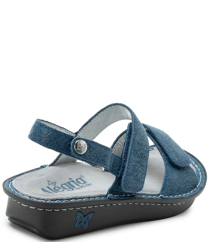 Alegria Verona Lazer Etched Leather Platform Sandals