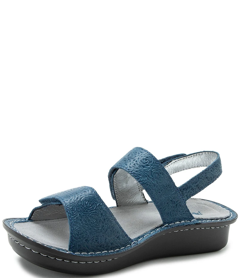 Alegria Verona Lazer Etched Leather Platform Sandals