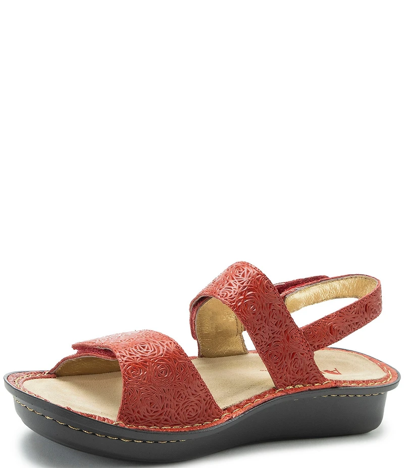 Alegria Verona Lazer Etched Leather Platform Sandals