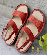 Alegria Verona Lazer Etched Leather Platform Sandals