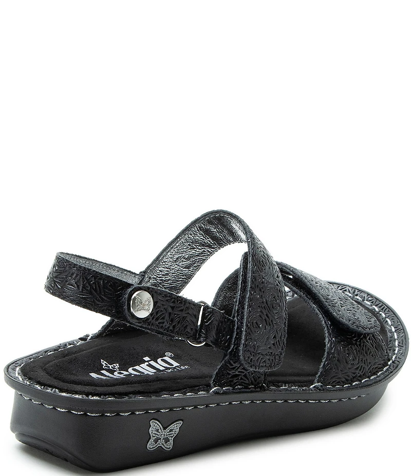 Alegria Verona Lazer Etched Leather Platform Sandals