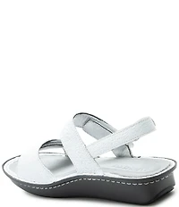 Alegria Verona Lazer Etched Leather Platform Sandals