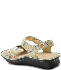Alegria Vienna Floral Print Leather Platform Sandals