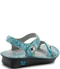 Alegria Vienna Ditsy Floral Print Leather Platform Sandals