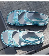 Alegria Vienna Ditsy Floral Print Leather Platform Sandals