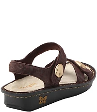 Alegria Vienna Swirling Print Leather Platform Sandals