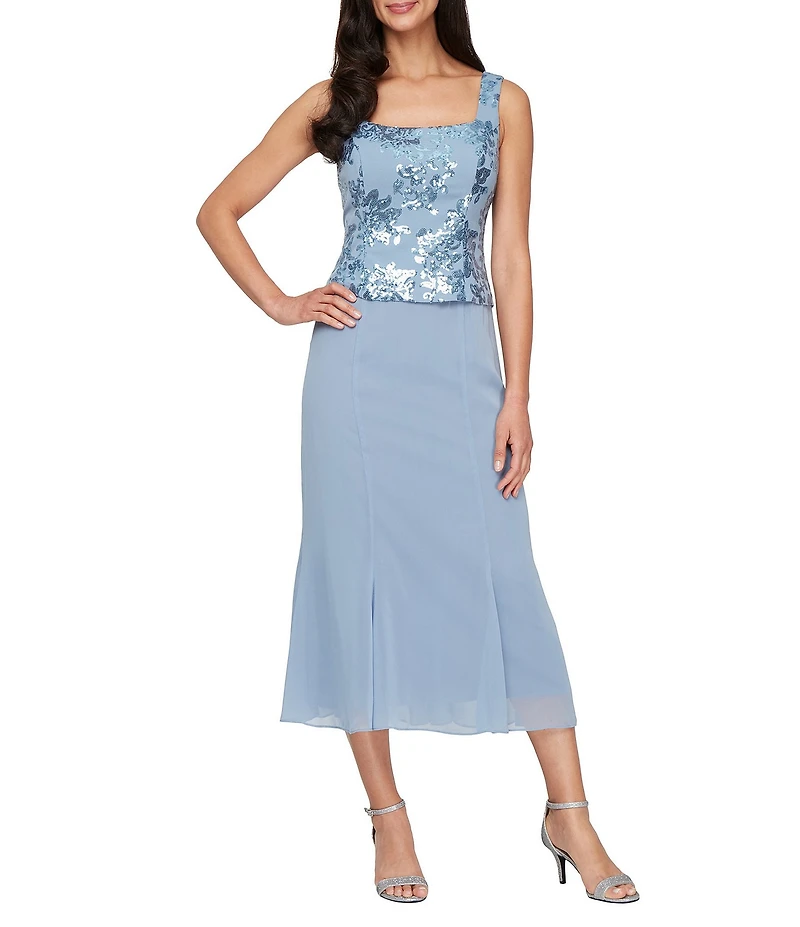 Alex Evenings 2-Piece Sequin Midi Jacket Dress
