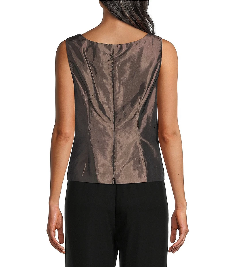Alex Evenings 3/4 Sleeve Gathered Waist Embellished Closure Twin Set