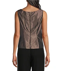Alex Evenings 3/4 Sleeve Gathered Waist Embellished Closure Twin Set