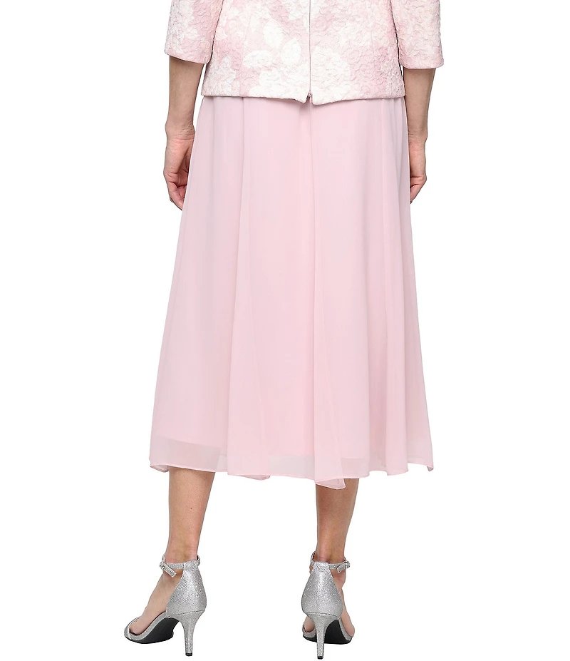 Alex Evenings Chiffon A-Line Midi Skirt
