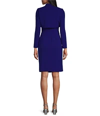 Alex Evenings Crepe 2-Piece Rosette Jacket Dress