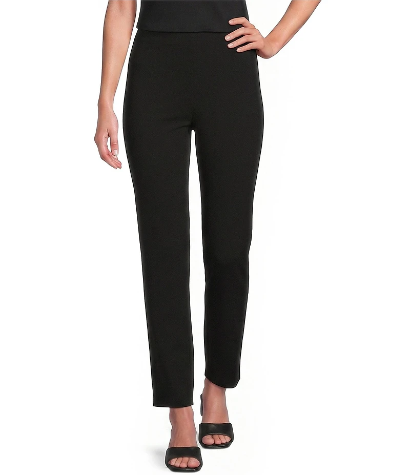 Alex Evenings Cropped Crepe Straight Leg Pants