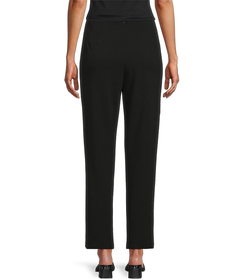 Alex Evenings Cropped Crepe Straight Leg Pants