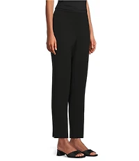 Alex Evenings Cropped Crepe Straight Leg Pants