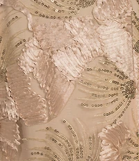 Alex Evenings Lace Scoop Neck Short Sleeve A-Line Gown