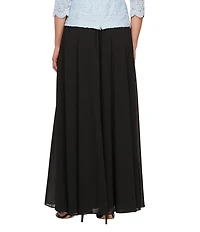 Alex Evenings Long Chiffon A Line Full Skirt