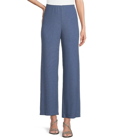 Alex Evenings Metallic Knit Wide Leg Pants