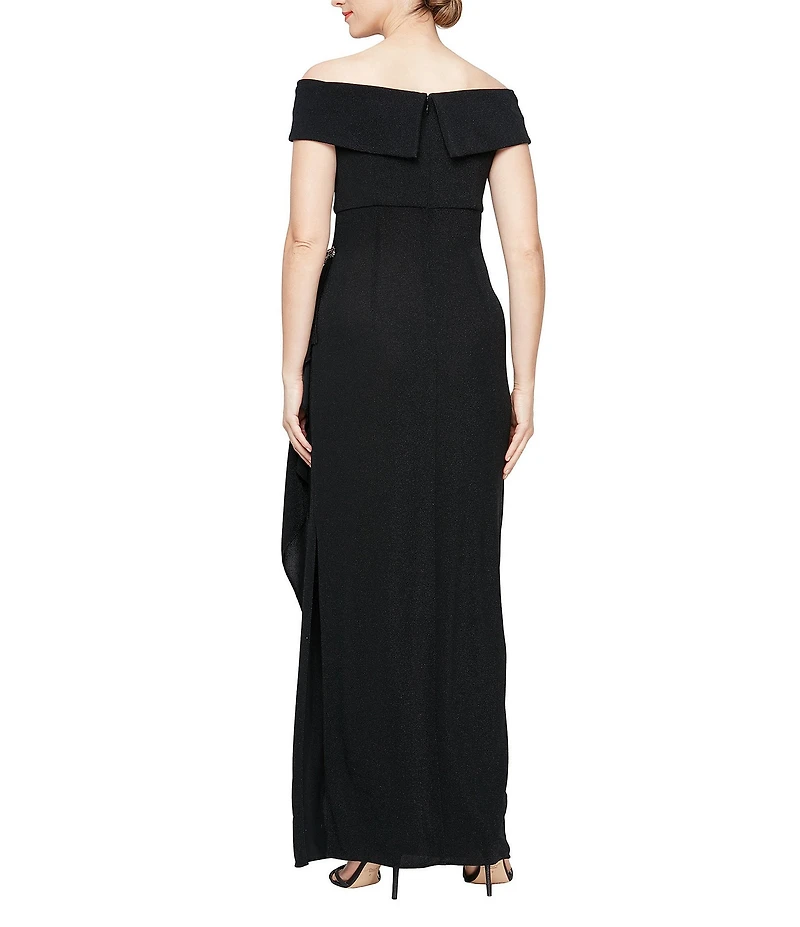 Alex Evenings Off The Shoulder Embellished Sheath Dress