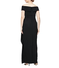 Alex Evenings Off The Shoulder Embellished Sheath Dress