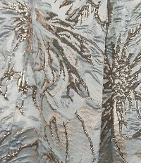 Alex Evenings Off-The-Shoulder Jacquard Long Gown