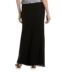 Alex Evenings Petite Size Chiffon A-Line Skirt