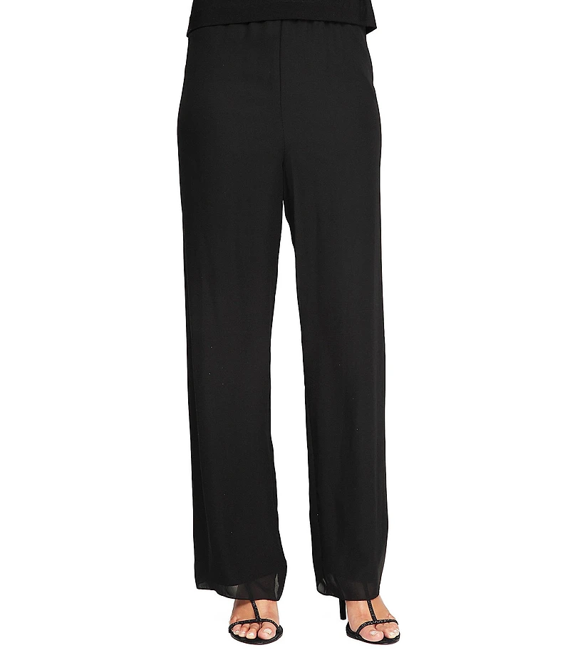 Alex Evenings Petite Size Silky Chiffon Pants