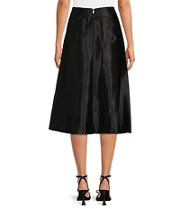 Alex Evenings Petite Size Satin Tie Waist Tea Length Skirt