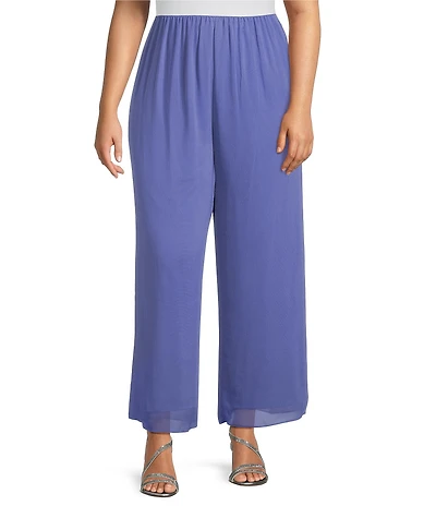 Alex Evenings Plus Size Silky Chiffon Pants