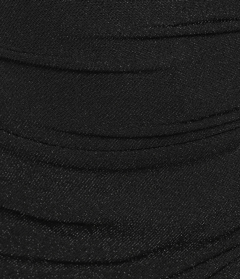 Alex Evenings Plus Size Cowl Neck 3/4 Beaded Illusion Sleeve Metallic Knit Sheath Dress