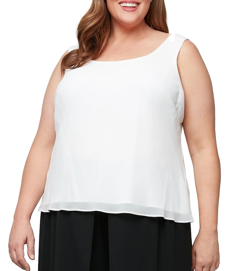 Alex Evenings Plus Size Embroidered Twinset