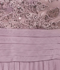 Alex Evenings Plus Size Empire Waist Sequin Bodice Cold Shoulder Long Gown