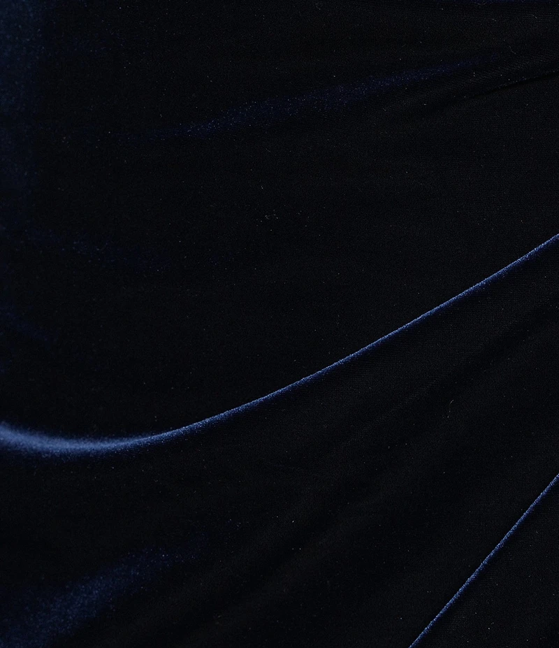 Alex Evenings Plus Size Long Sleeve V-Neck Tulip Hem Velvet Dress