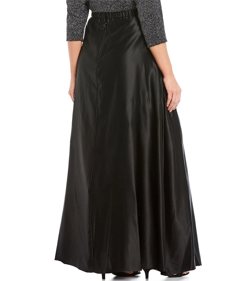 Alex Evenings Plus Size Satin Inverted Pleat Ball Gown Skirt