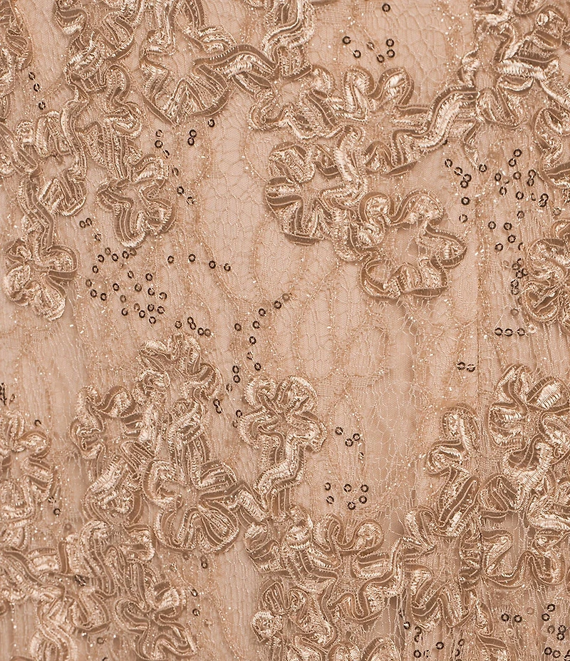 Alex Evenings Plus Size Short Sleeve V-Neck Soutache Dress